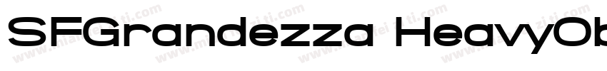 SFGrandezza HeavyObl字体转换